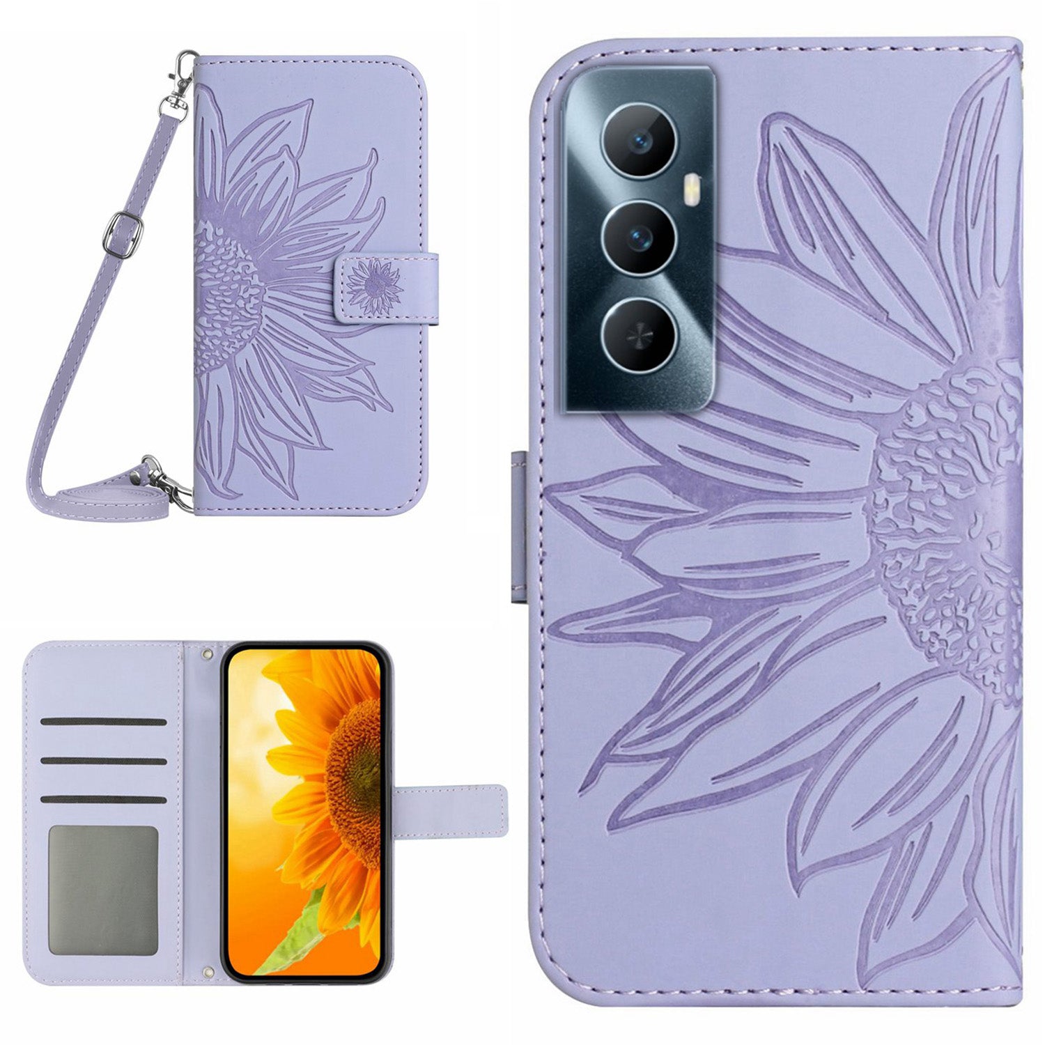 HT04 For Realme C65 4G Anti-Scratch Wallet Phone Stand Case PU Leather Cell Phone Cover HT04 For Realme C65 4G Anti-Scratch Wallet Phone Stand Case PU Leather Cell Phone Cover